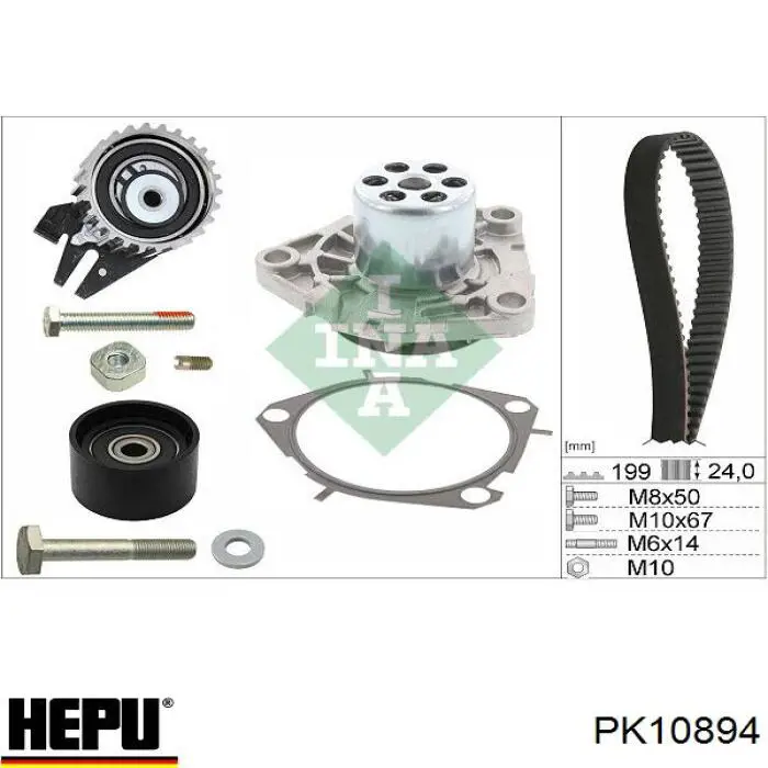 Купити PK10894 Hepu ГРМ ремень