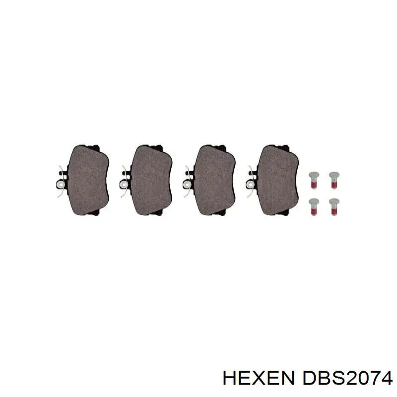 Гальмівні колодки Hexen DBS2074 ціна, від 18.31 USD