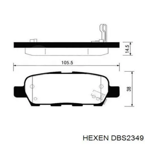 Гальмівні колодки Hexen DBS2349 ціна, від 19.42 USD