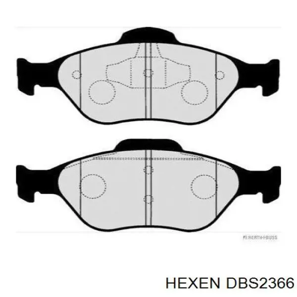 Передні тормозні колодки DBS2366 Hexen