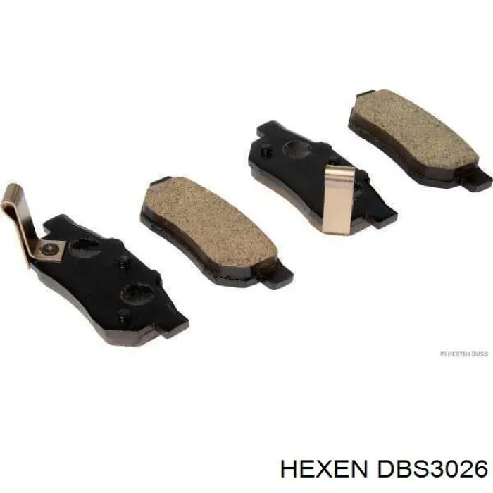 DBS3026 Hexen Колодки гальмівні задні, дискові