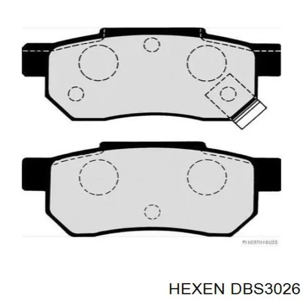DBS3026 Hexen колодки гальмові задні, дискові