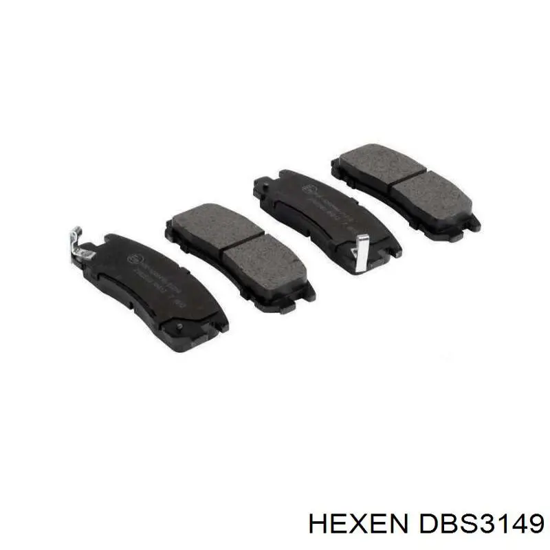 DBS3149 Hexen колодки гальмові задні, дискові