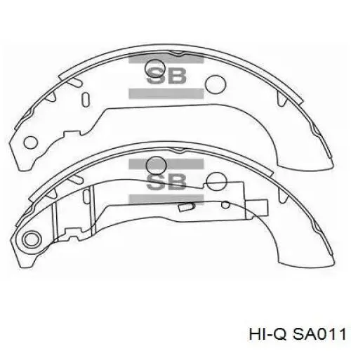 Колодки гальмові задні, барабанні SA011 Hi-q