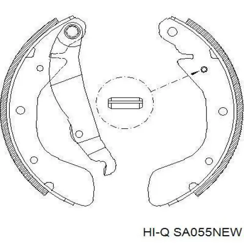 Колодки гальмові задні, барабанні Hi-q SA055NEW ціна, від 17.09 USD