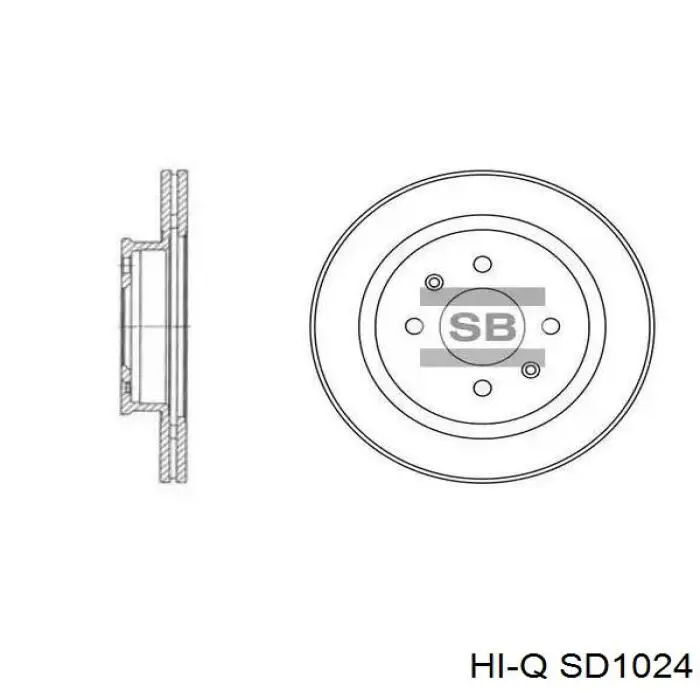 Купити SD1024 Hi-q Диск заднього гальма