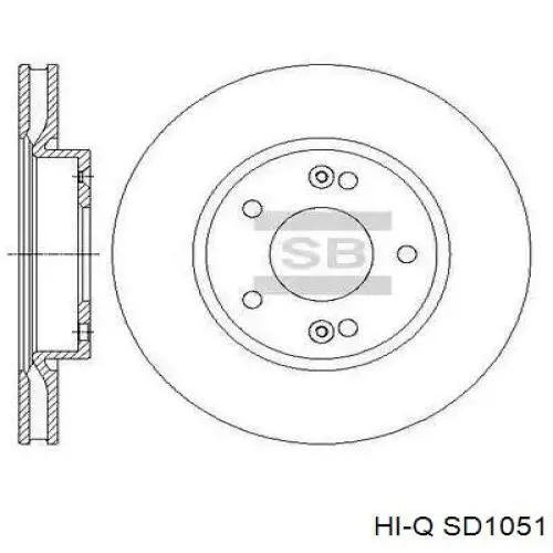 Диск переднього гальма Hi-q SD1051 ціна, від 36.03 USD