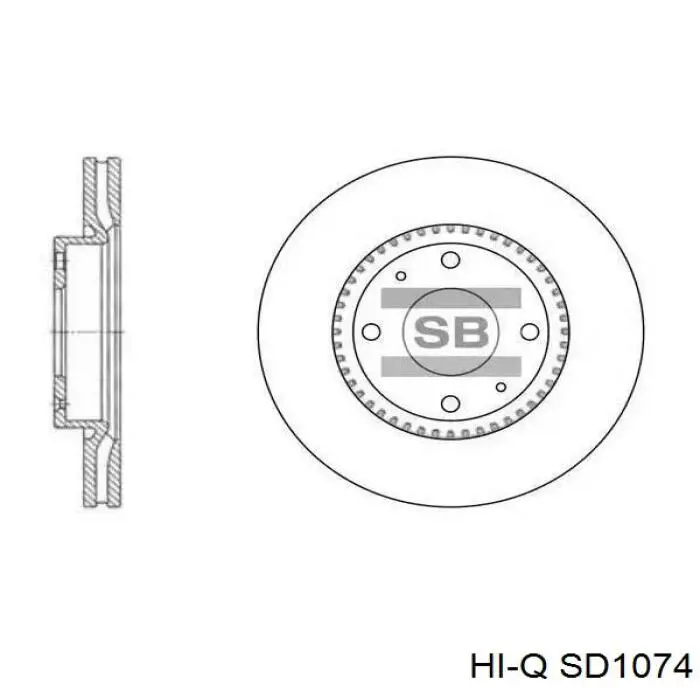 SD1074 Hi-q Гальмо дискове переднє