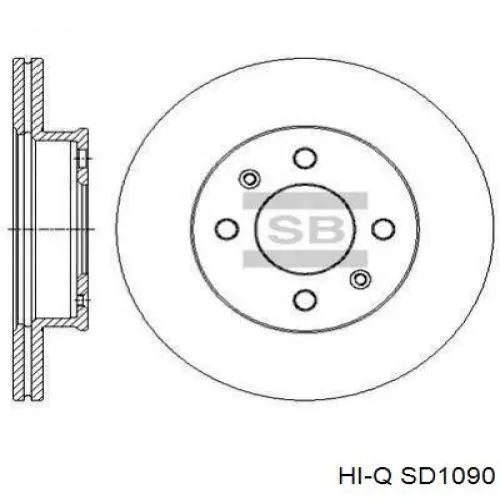 Диск гальмівний передній SD1090 Hi-q