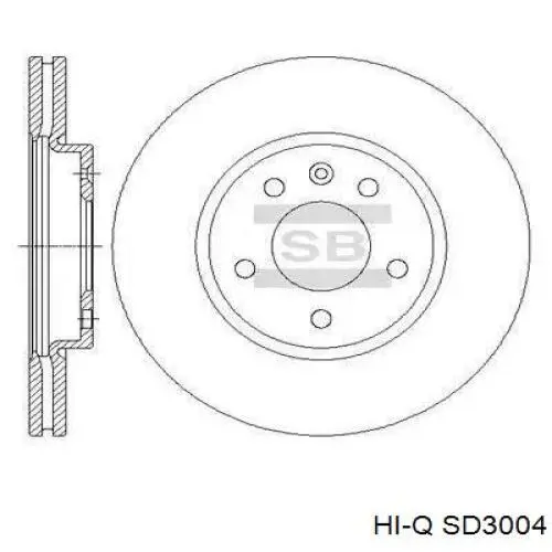 Диск переднього гальма Hi-q SD3004 ціна, від 19.41 USD