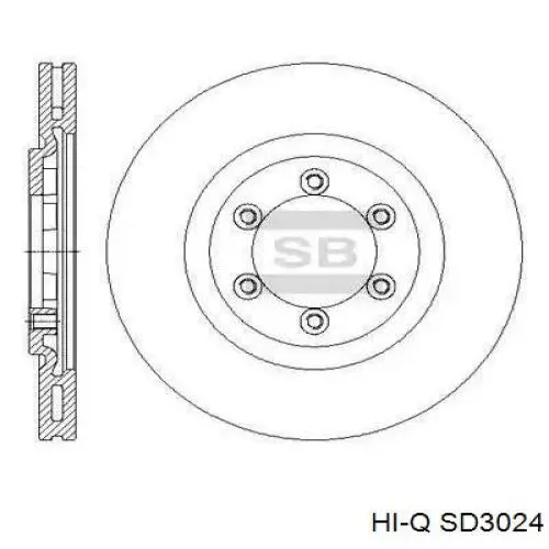 SD3024 Hi-q Гальмо дискове переднє