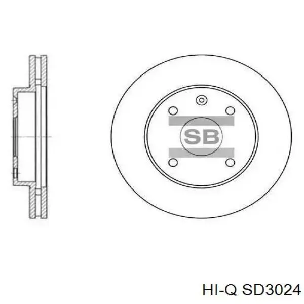 Диск переднього гальма Hi-q SD3024 ціна, від 43.04 USD