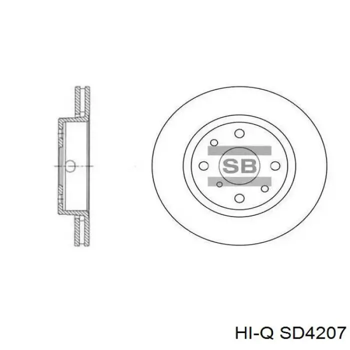 SD4207 Hi-q Гальмо дискове переднє