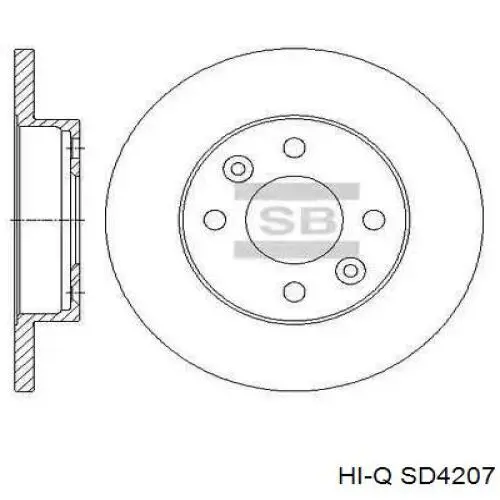 Диск переднього гальма Hi-q SD4207 ціна, від 24.06 USD