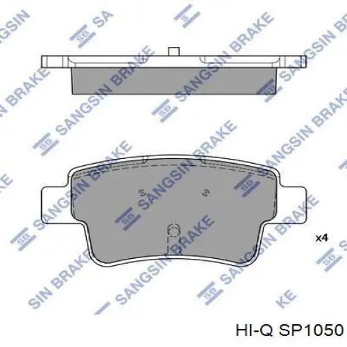 Купити SP1050 Hi-q Колодки гальмівні передні, дискові