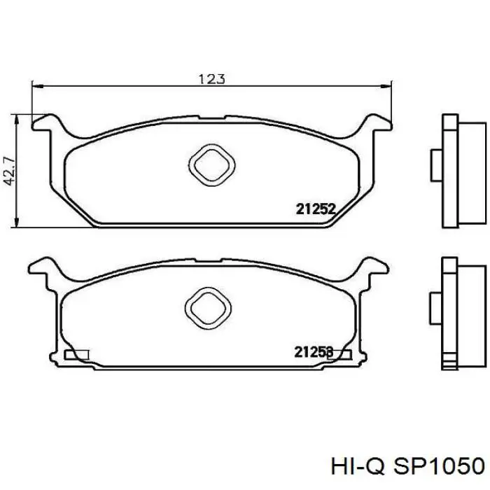 Гальмівні колодки Hi-q SP1050 ціна, від 11.72 USD