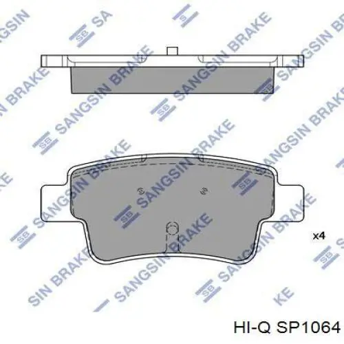 Задні гальмівні колодки Hi-q SP1064 ціна, від 10.18 USD