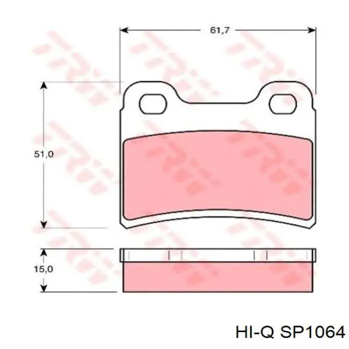 Купити SP1064 Hi-q Задні колодки