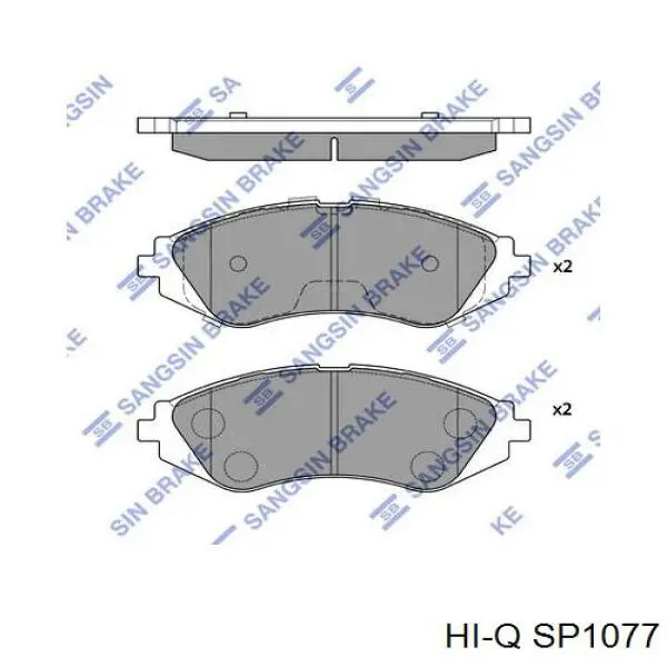 Гальмівні колодки Hi-q SP1077 ціна, від 16.56 USD