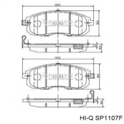 Гальмівні колодки Hi-q SP1107F ціна, від 24.99 USD