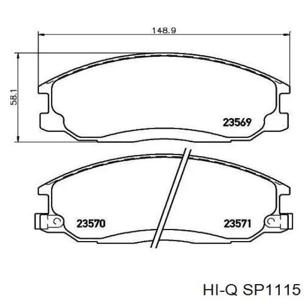 Гальмівні колодки Hi-q SP1115 ціна, від 21.76 USD