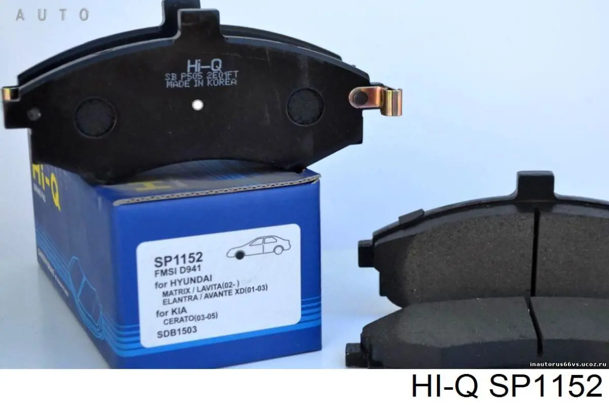 SP1152 Hi-q колодки гальмівні передні, дискові