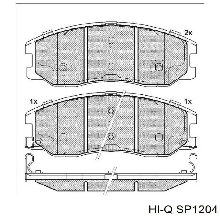 SP1204 Hi-q колодки гальмівні передні, дискові