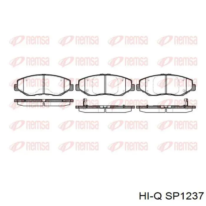 Гальмівні колодки Hi-q SP1237 ціна, від 23.64 USD