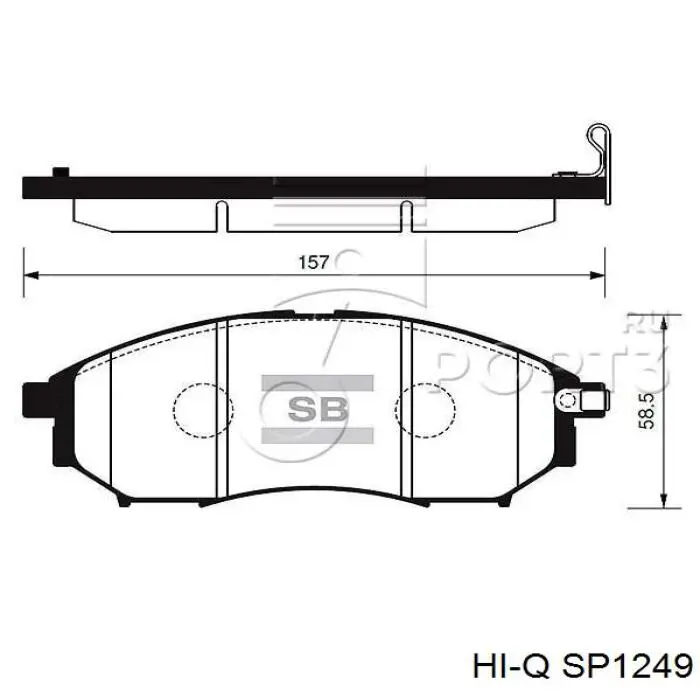 Гальмівні колодки Hi-q SP1249 ціна, від 27.08 USD