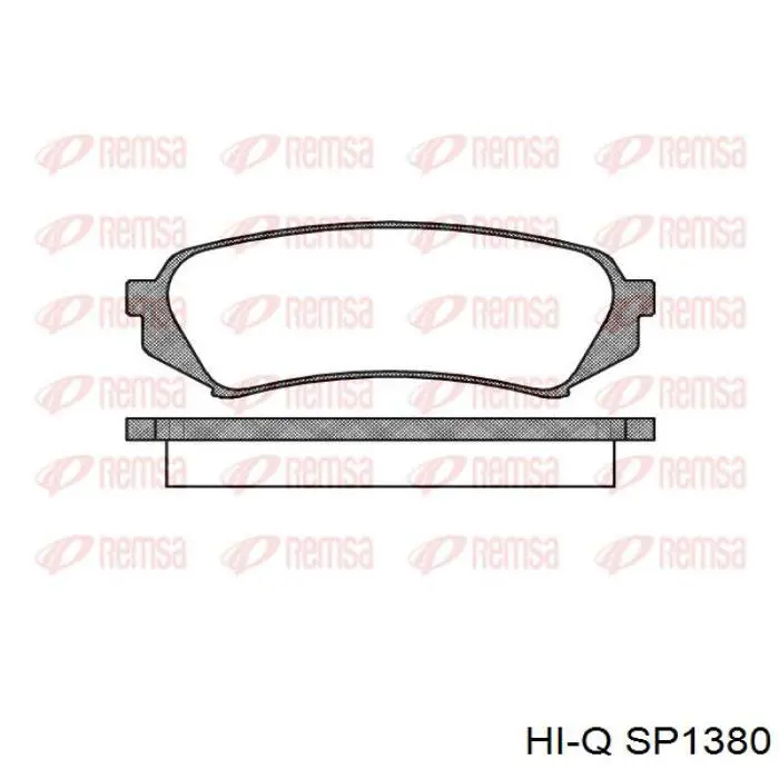 Задні гальмівні колодки Hi-q SP1380 ціна, від 17.27 USD