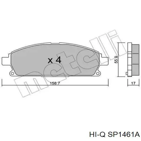 Купити SP1461A Hi-q Задні колодки