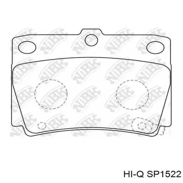 SP1522 Hi-q Колодки гальмівні задні, дискові