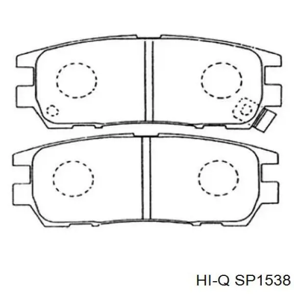 Задні гальмівні колодки Hi-q SP1538 ціна, від 15.56 USD