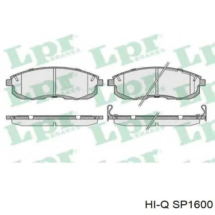 Колодки гальмівні передні, дискові SP1600 Hi-q