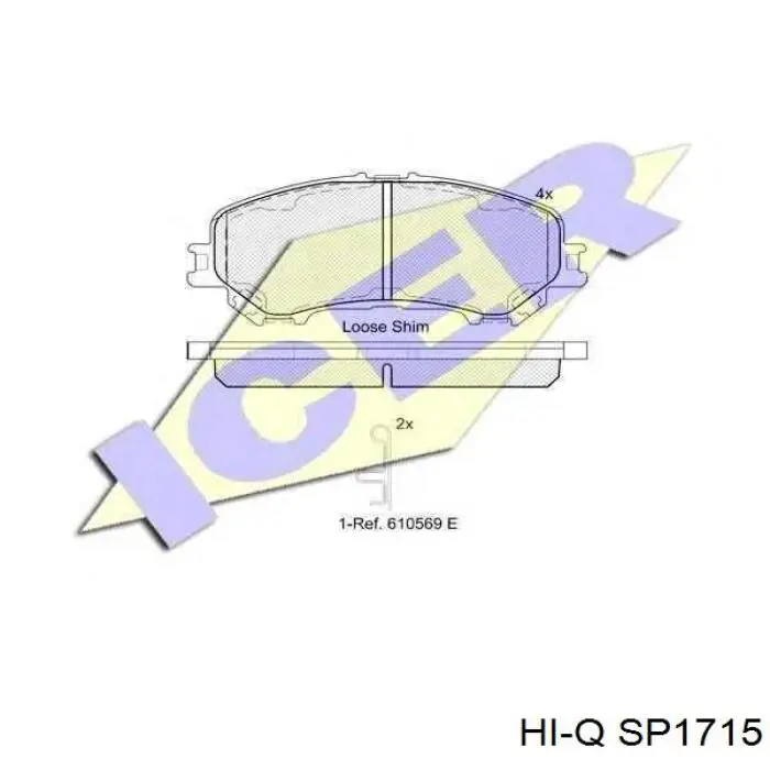 Гальмівні колодки Hi-q SP1715 ціна, від 28.85 USD