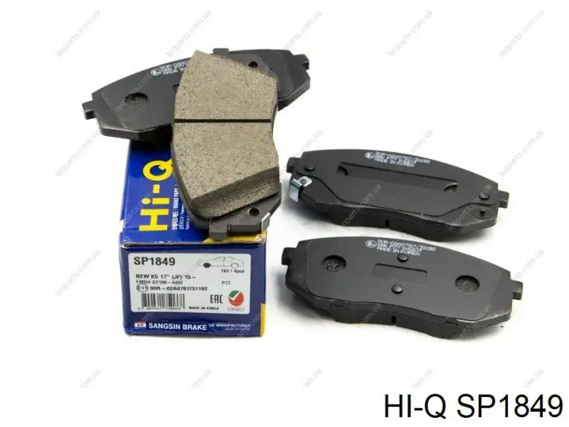 Купити SP1849 Hi-q Колодки гальмівні передні, дискові
