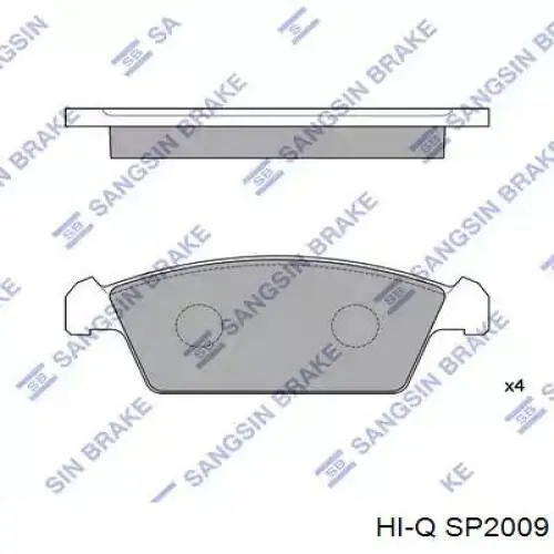 Гальмівні колодки Hi-q SP2009 ціна, від 13.39 USD