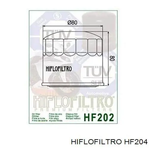 Масляний фільтр HF204 Hiflofiltro