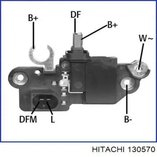 130570 Hitachi реле-регулятор генератора, (реле зарядки)