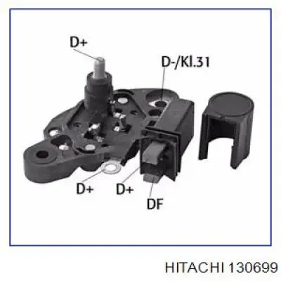 130699 Hitachi реле-регулятор генератора, (реле зарядки)