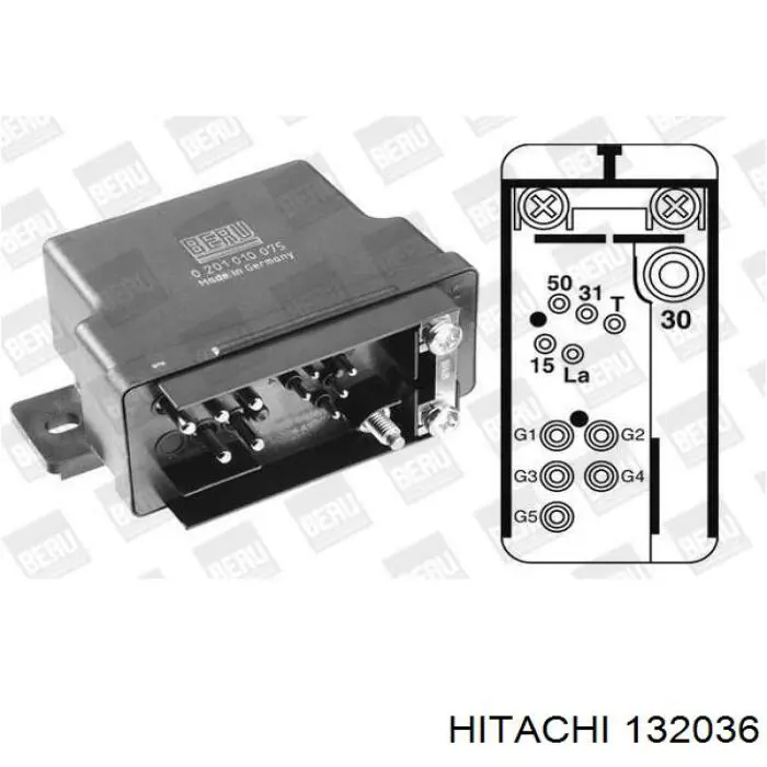 Купити 132036 Hitachi Реле свічок накалу