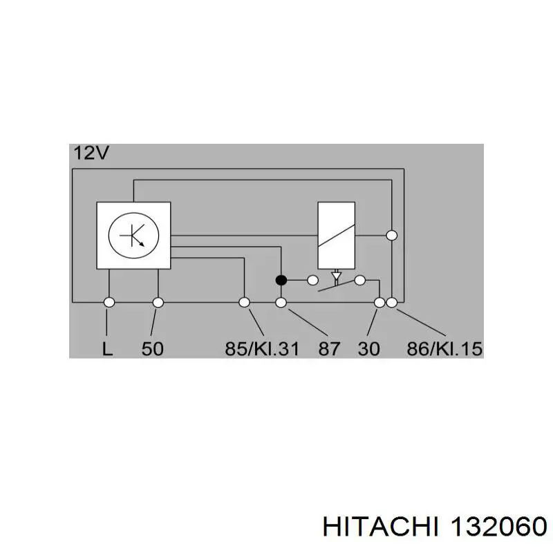 Реле свічок накалу 132060 Hitachi