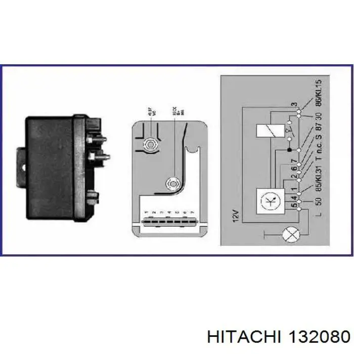 132080 Hitachi реле свічок накалу