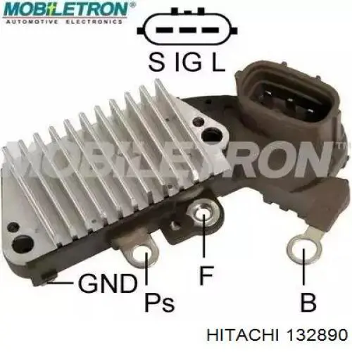 132890 Hitachi реле-регулятор генератора, (реле зарядки)
