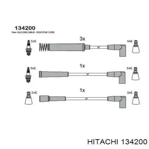 Дроти запалювання Hitachi 134200 ціна, від 13.06 USD