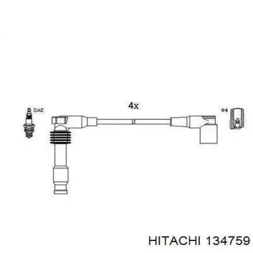 Дроти запалювання Hitachi 134759 ціна, від 18.38 USD