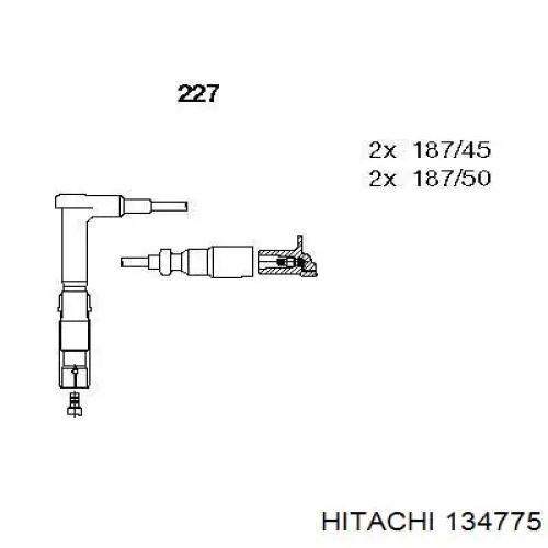 134775 Hitachi дріт високовольтні, комплект