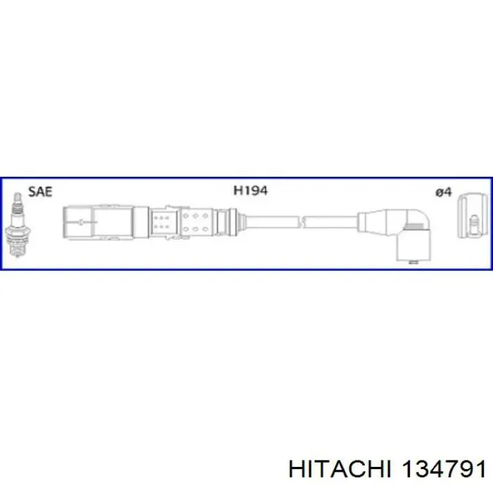 134791 Hitachi дріт високовольтні, комплект