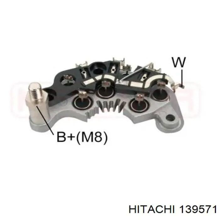 139571 Hitachi реле-регулятор генератора, (реле зарядки)