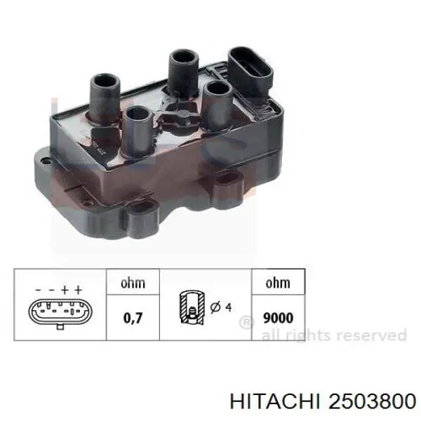 2503800 Hitachi котушка запалювання